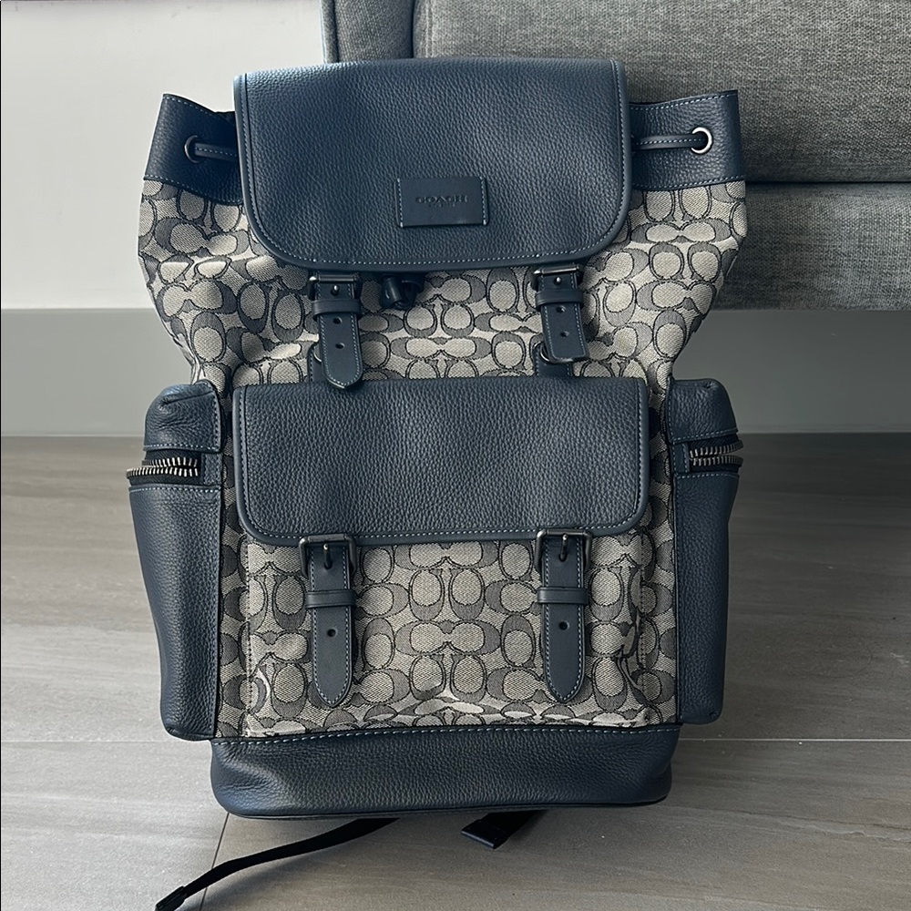 Coach Gray and Black Backpack
